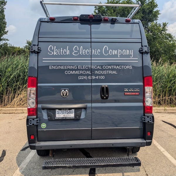 Skitch Van Rear Vinyl Door Decal