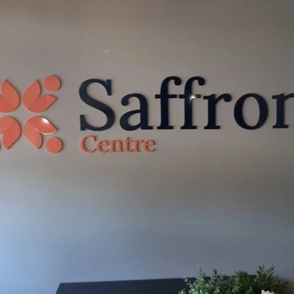 Acrylic Letters for Saffron Centre in Sherwood Park, AB