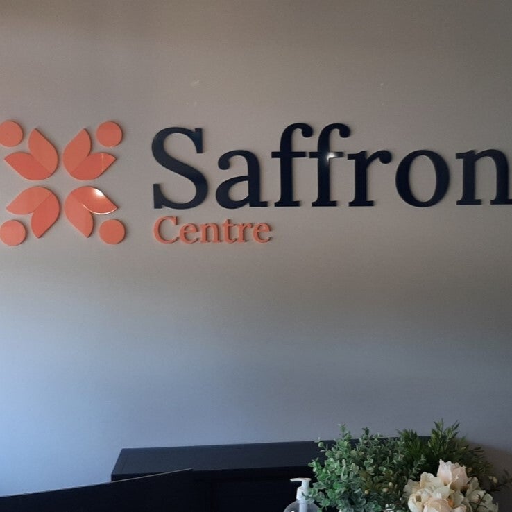 Acrylic Letters for Saffron Centre in Sherwood Park, AB