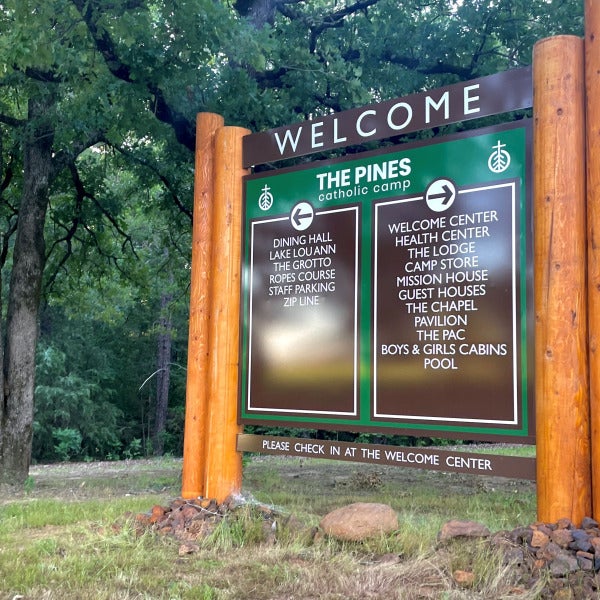 Summer Camp Freestanding Directional Sign