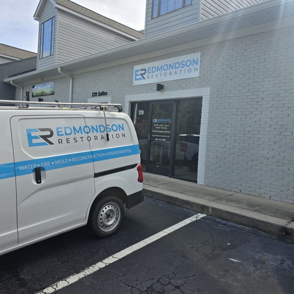 Edmonson Restoration Building Sign and Window Graphics