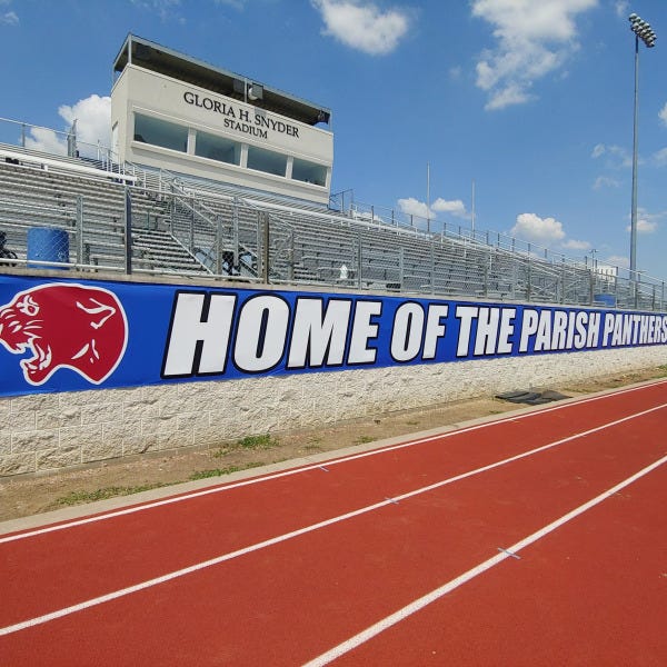 Parish Episcopal High School Football Stadium Banner