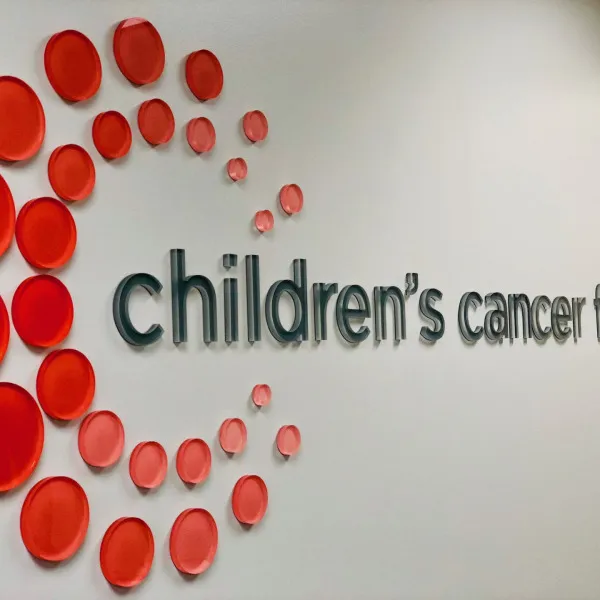 Business Logo Sign for Children's Cancer Fund