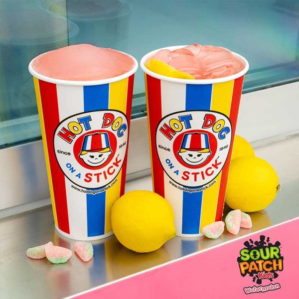 SOUR PATCH KIDS® WATERMELON Lemonade: Hot Dog on a Stick's Sweet and Sour Summer Sensation SOUR PATCH KIDS® WATERMELON Lemonade: Hot Dog on a Stick's Sweet and Sour Summer Sensation