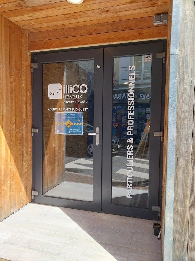 Réalisation d'une nouvelle enseigne pour notre client Illico Travaux à La Suze sur Sarthe