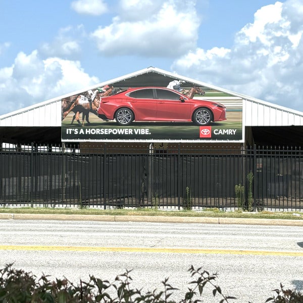 Barn Banner Installation at The Maryland State Fairgrounds