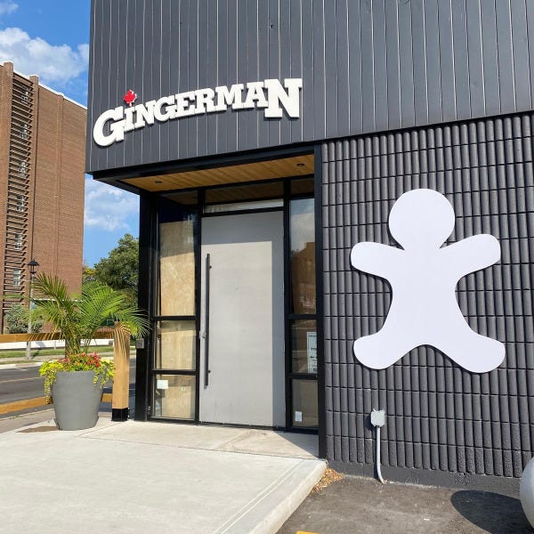 Outdoor 3D PVC Lettering for The Gingerman Eatery in Kerr St, Oakville