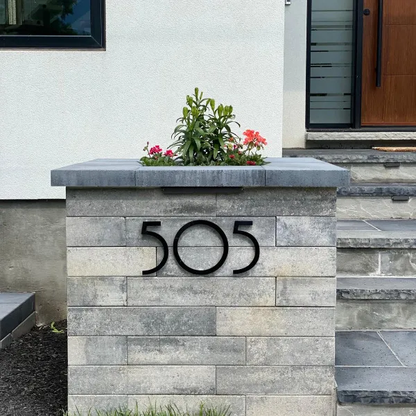 House Address in Gloss Black Acrylic