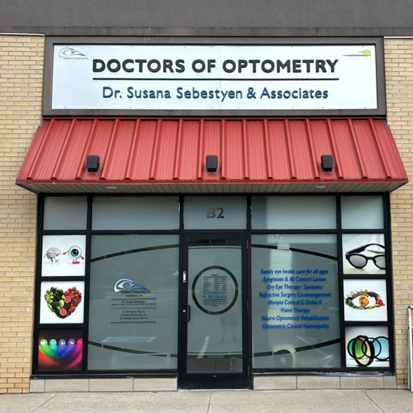 Updated Frosted Window Graphics for Seabest's Optometry Office in Oakville
