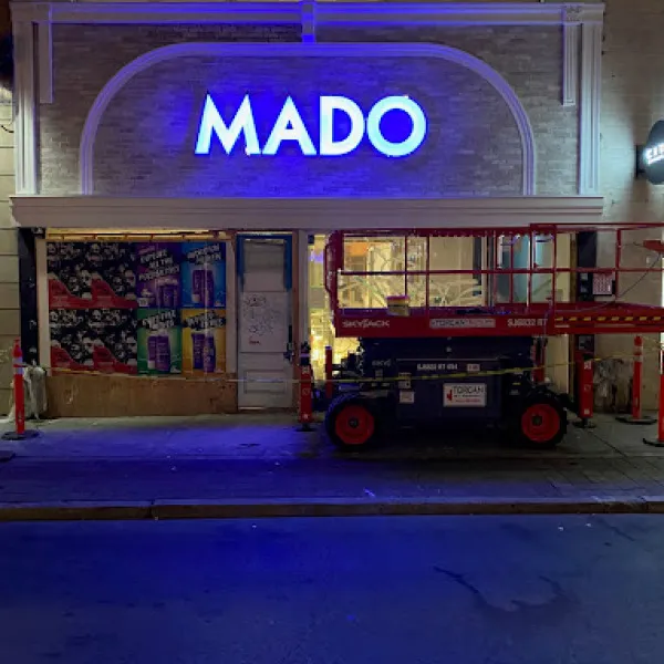Illuminated Channel Letters for MADO Cafe in Toronto