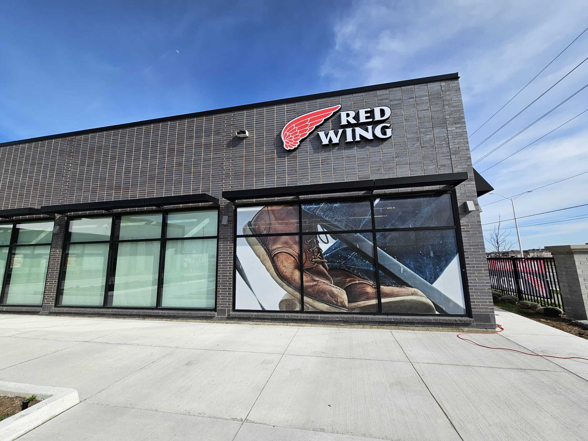 3D Illuminated Signs & Window Graphics for Red Wing Shoes in Milton, ON