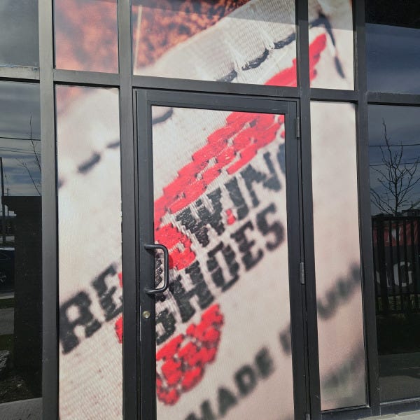 Perforated Window Graphics for Red Wing in Milton