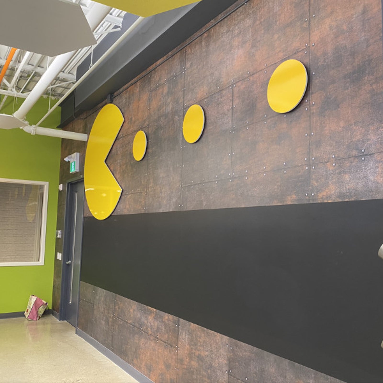 Custom PacMan Indoor Sign for Geotab in Oakville