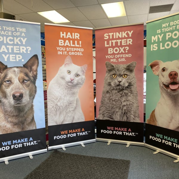 Roll Up Banners for Pet Food Company