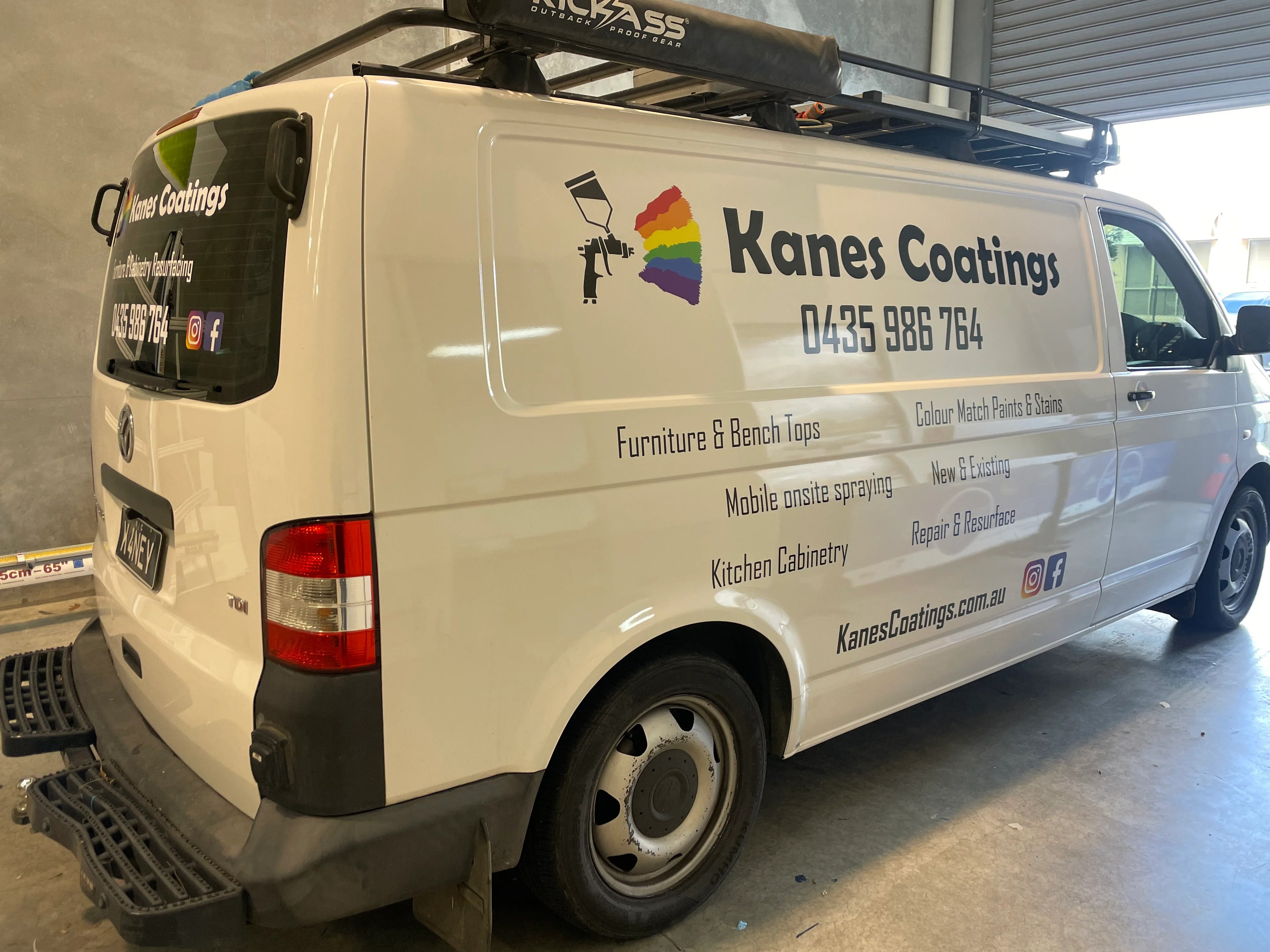 Van Lettering - Kanes Coatings - Montmorency VIC.