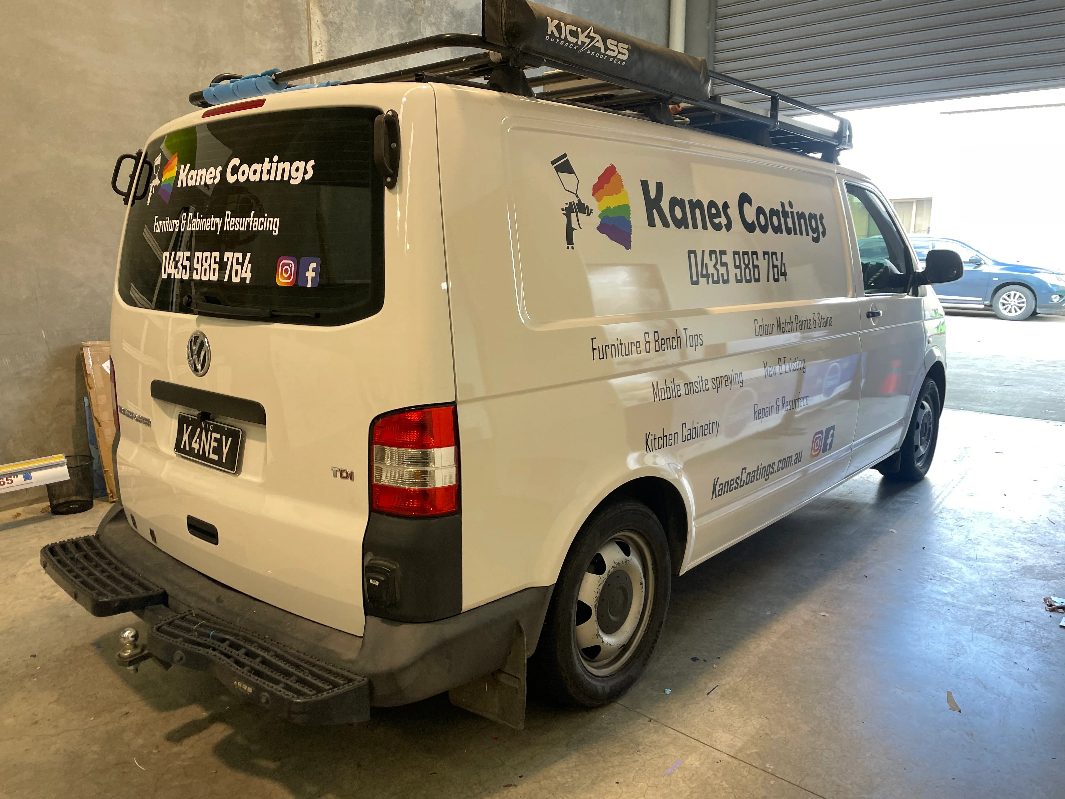 Van Lettering - Kanes Coatings - Montmorency VIC.
