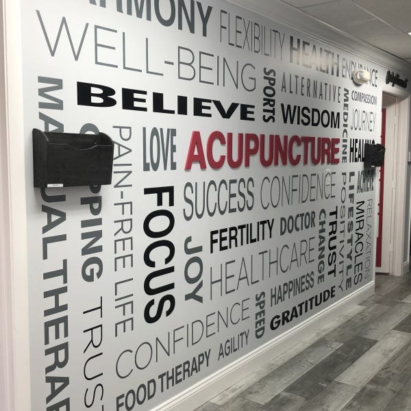Vinyl Word Wall with Acrylic Focal Word