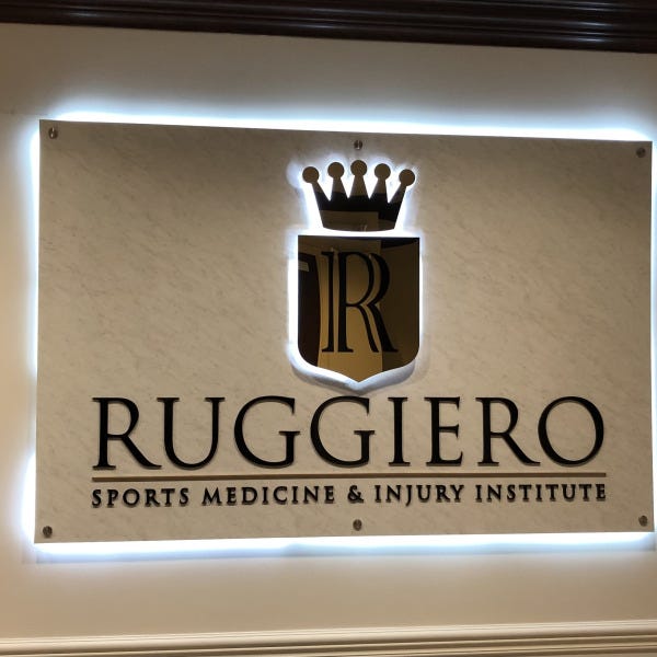 Lit Interior Office Sign