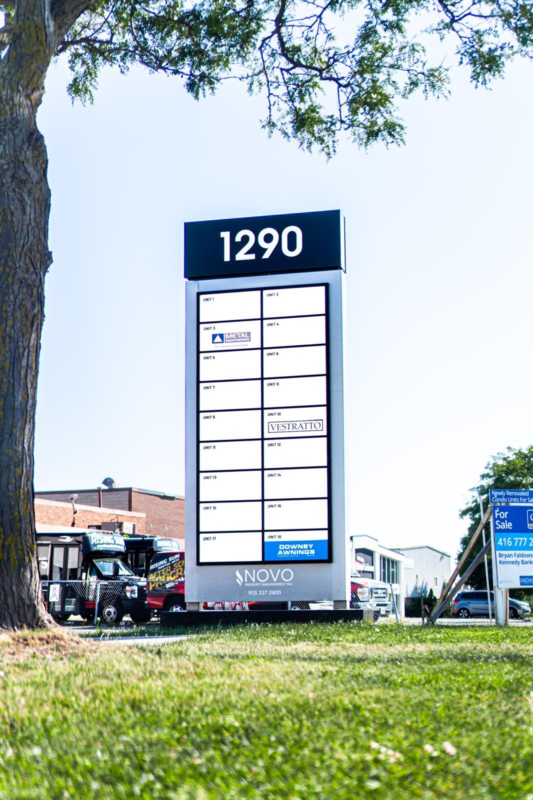 Oakville Shines with Novo Property Management’s New Pylon Sign!