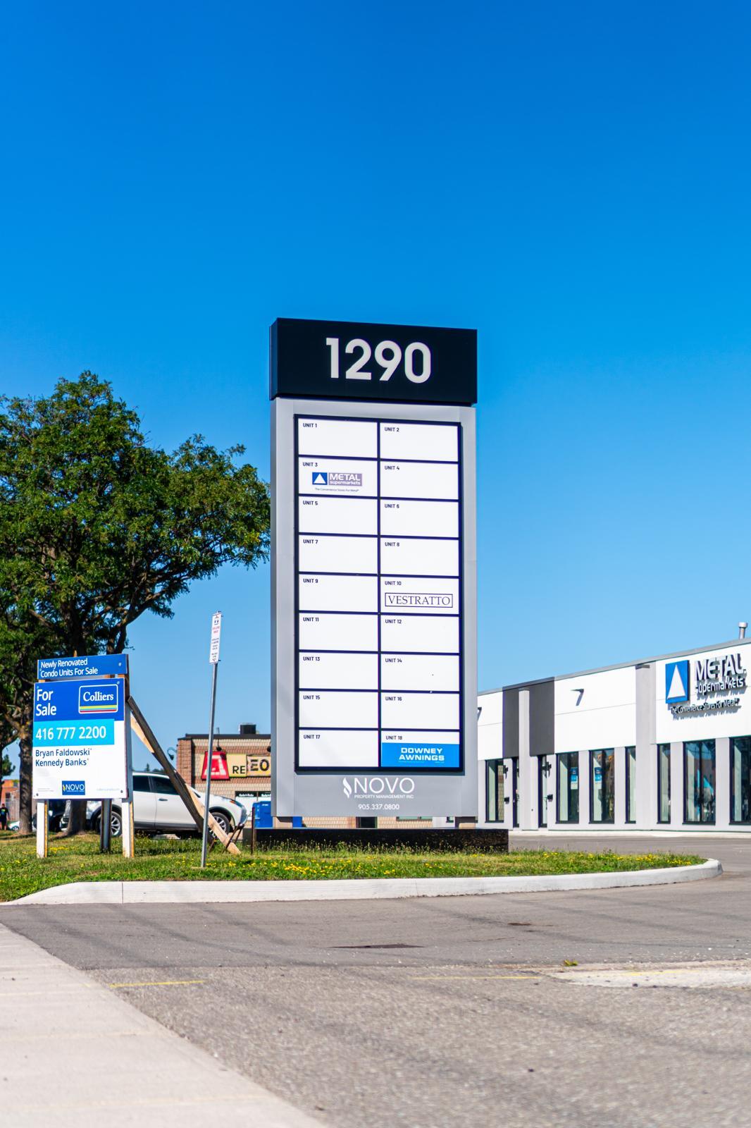 Oakville Shines with Novo Property Management’s New Pylon Sign!