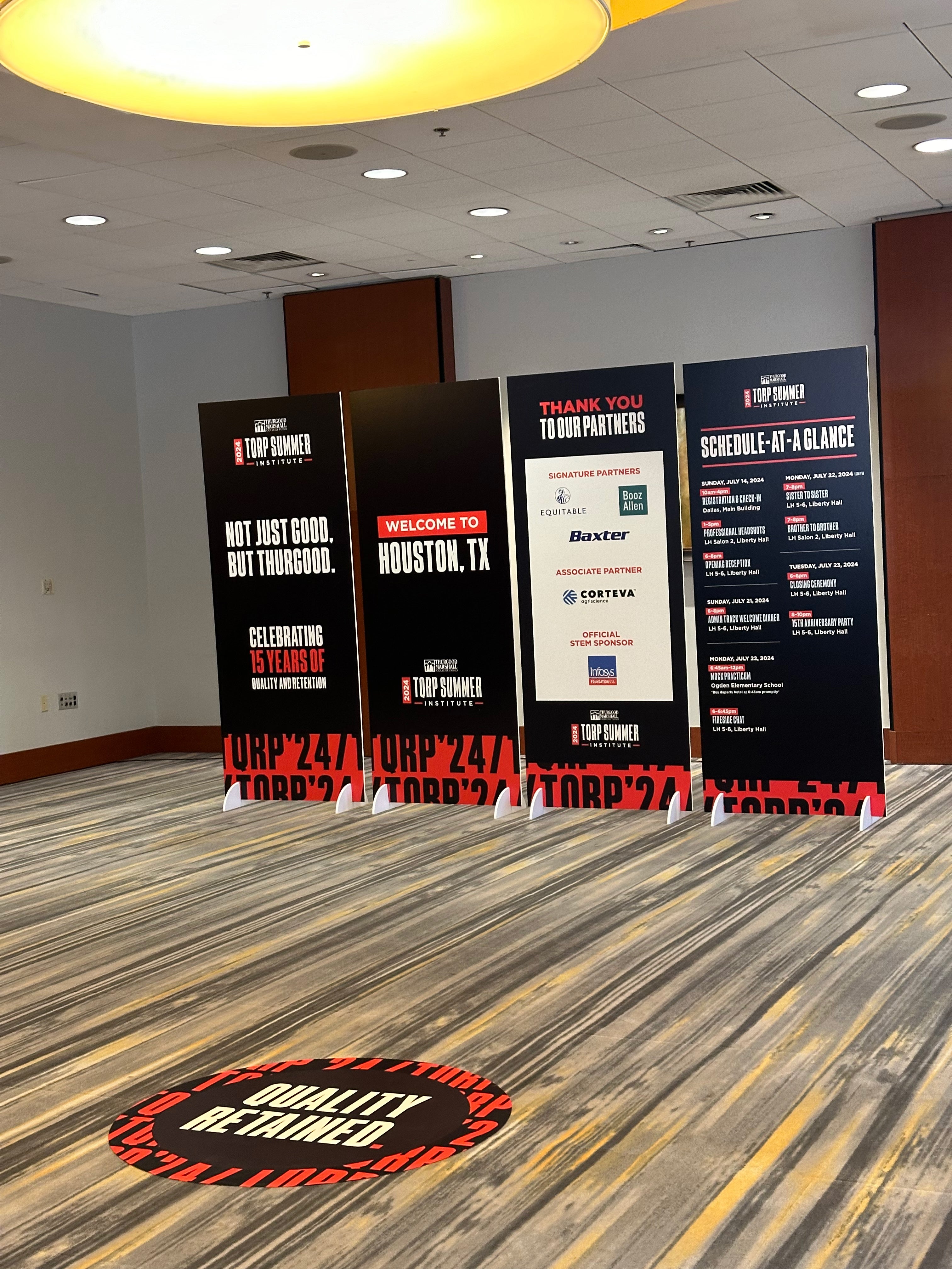 Rapid Turnaround: Event Meter Board, Pop-Up, and Floor Decals in 24 Hours!