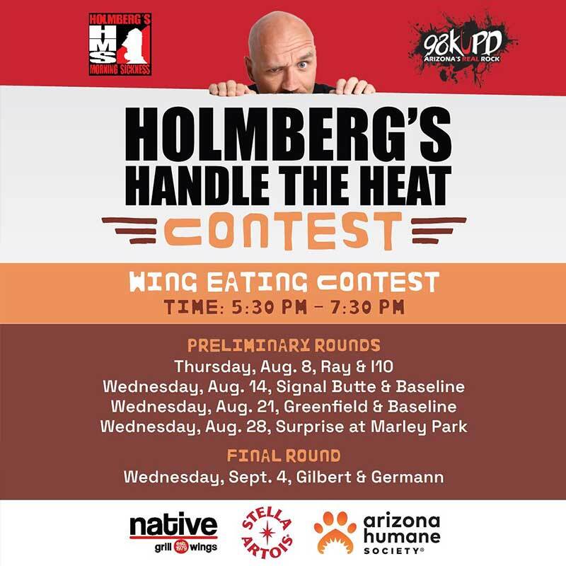 Get Ready to Sizzle as Holmberg’s “Handle the Heat” Wing-Eating Contest Heats Up Phoenix! Get Ready to Sizzle as Holmberg’s “Handle the Heat” Wing-Eating Contest Heats Up Phoenix!