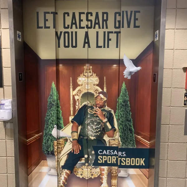 Caesers Sportbook Elevator Wrap