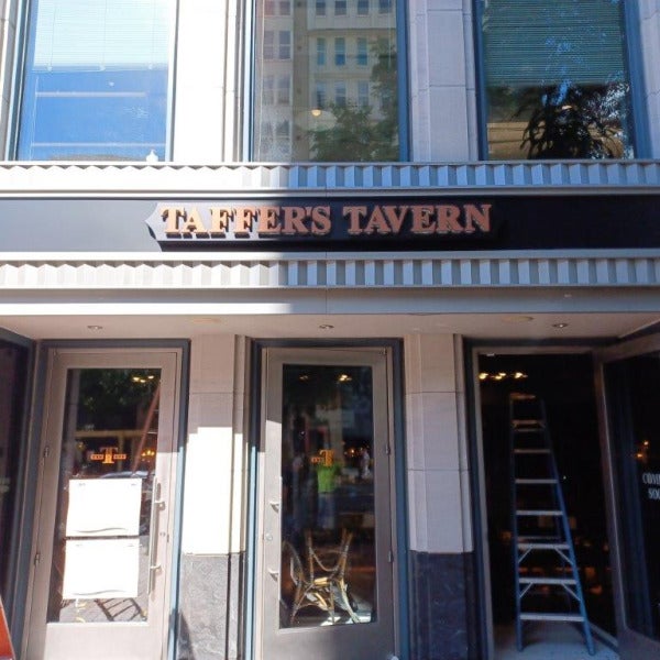 Taffers Tavern - Backlit Letters on Custom Shape Aluminum Box