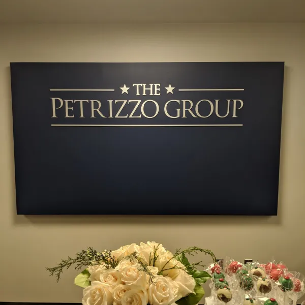 The Petrizzo Group Dimensional Reception Sign