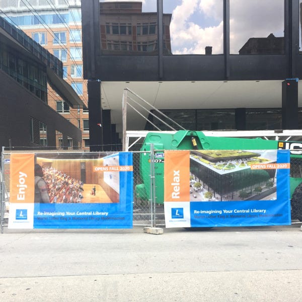 DCPL MLK Library Mesh Construction Fence Banners