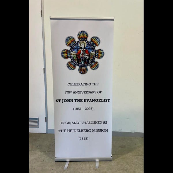 Pull-up Banners - ST John the Evangelist - Heidelberg VIC.
