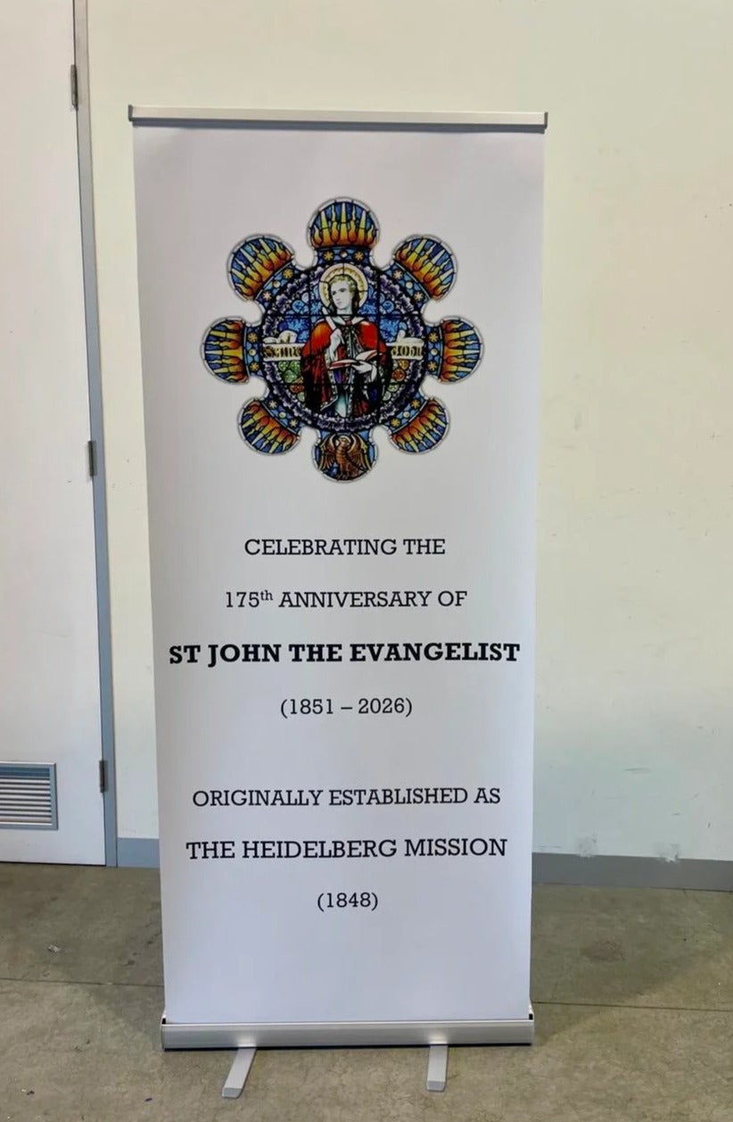 Pull-up Banners - ST John the Evangelist - Heidelberg VIC.