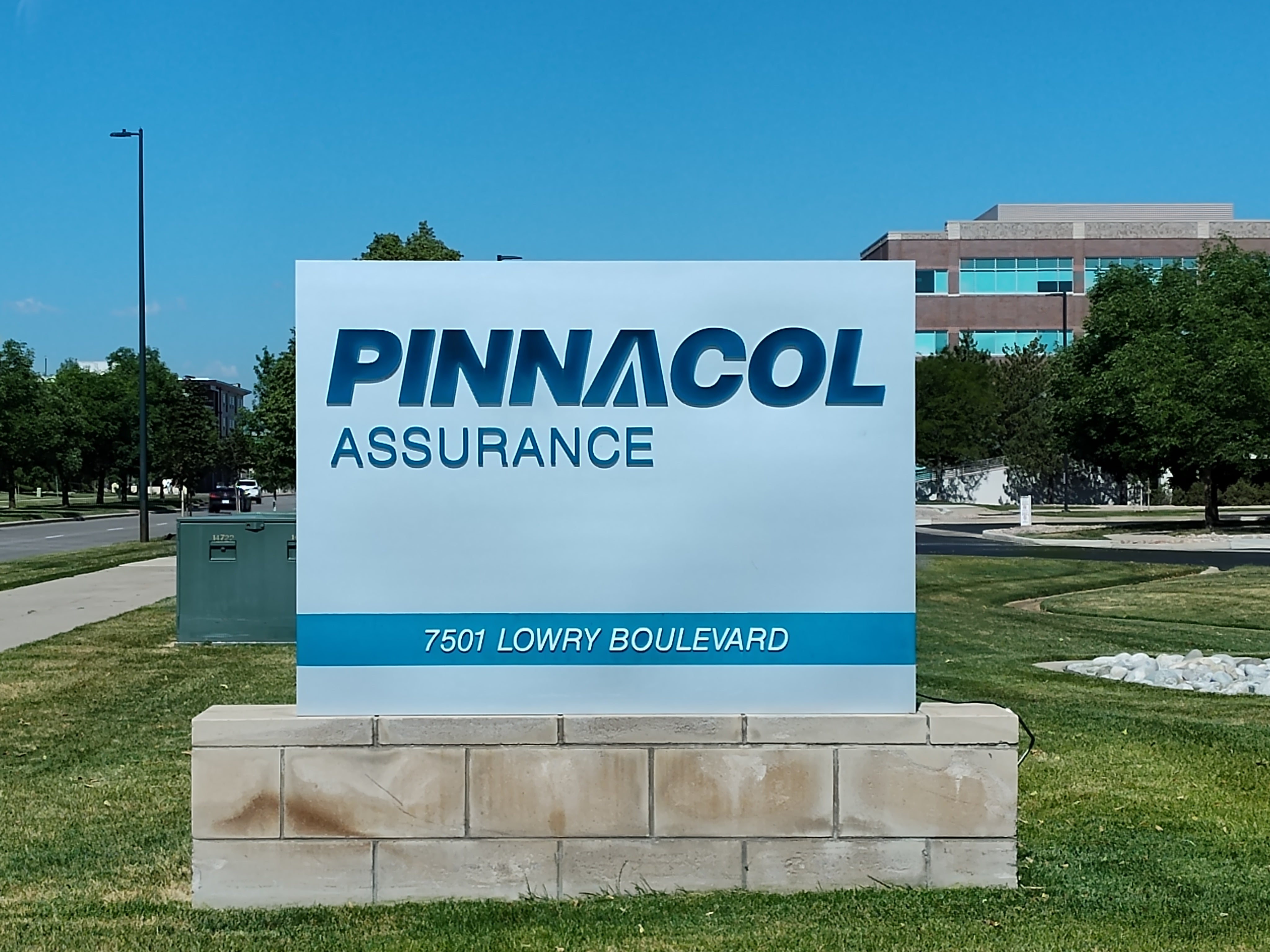 Backlit Lettering Monument Monument Sign with Push Through LED backlit Dimensional letters