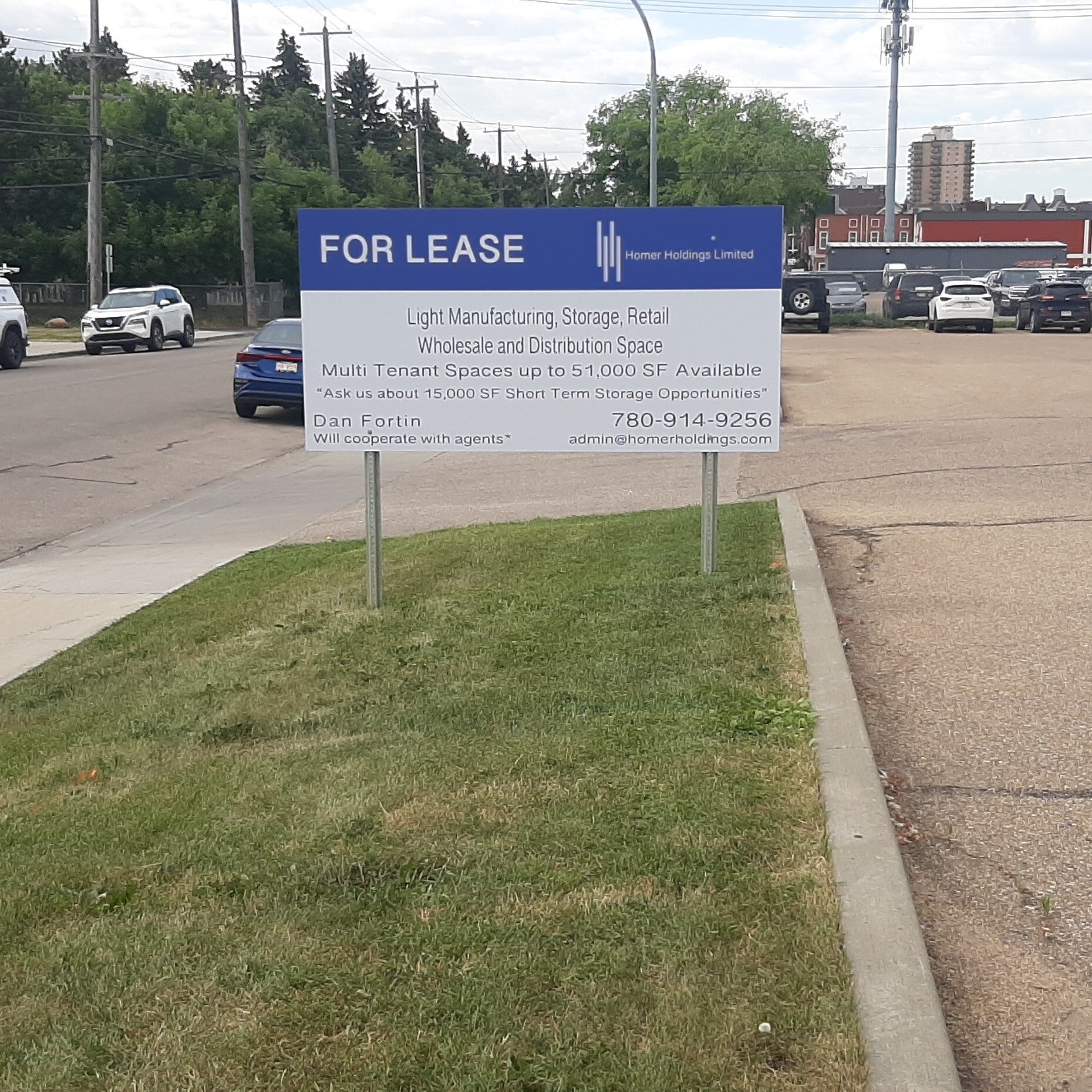 Post & Panel ACP Sign for Homer Holdings in Edmonton, AB