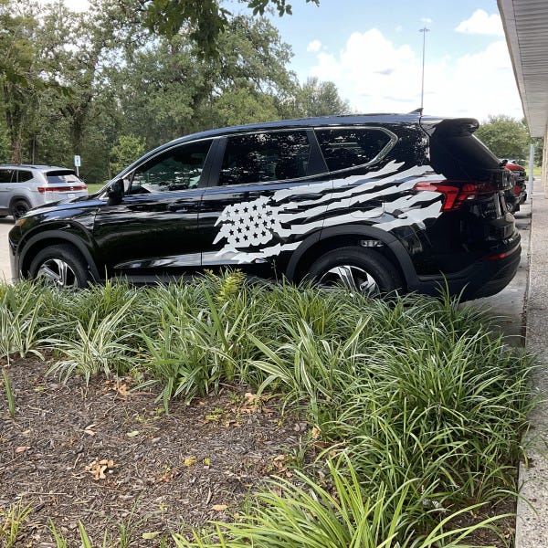 Distressed Flag Vehicle Graphic