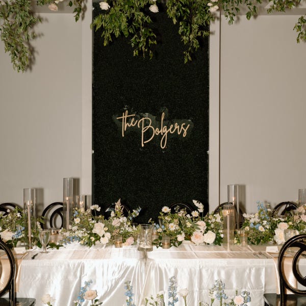 Wedding Sign Gold Vinyl on Acrylic 