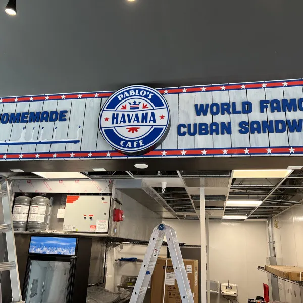 Pablo’s Havana Cafe Storefront Sign 2