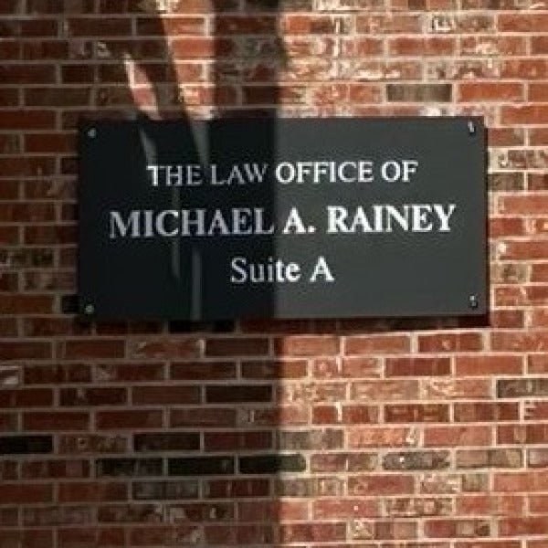 Exterior Wall Sign in a Lawyer Office.