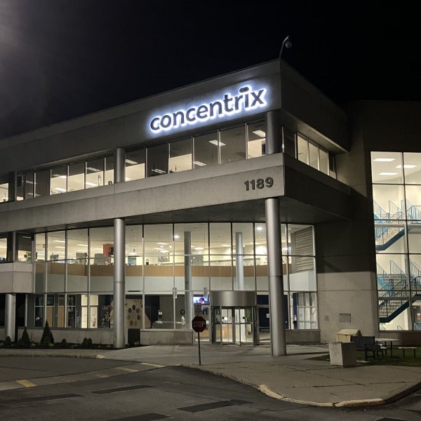 Halo Lit Channel Letters for Concentrix in Oshawa, ON