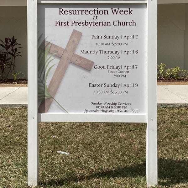 Church Post & Panel Informational Sign