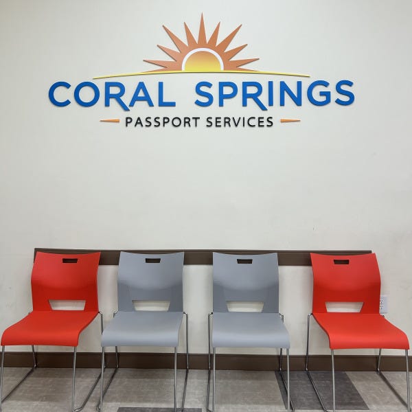 Coral Springs Passport Dimensional Logo Sign