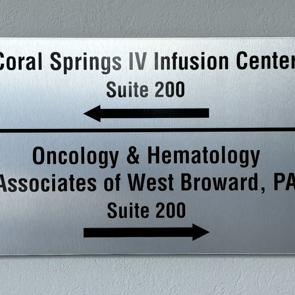 Brushed Dibond Sign with Standoffs