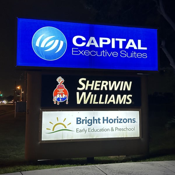 Lit Pylon Sign in Boca Raton