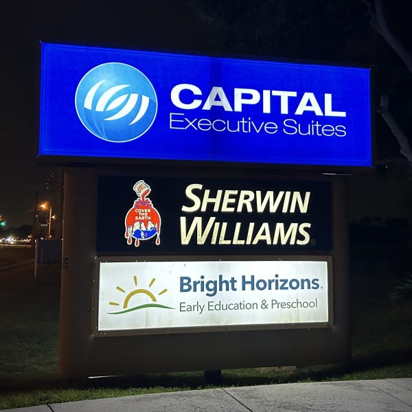 Lit Pylon Sign in Boca Raton