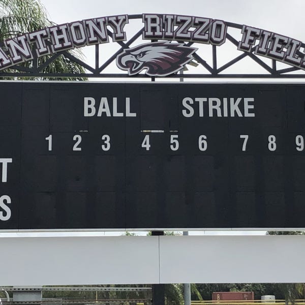 Anthony Rizzo Channel Letters for MSD Scoreboard