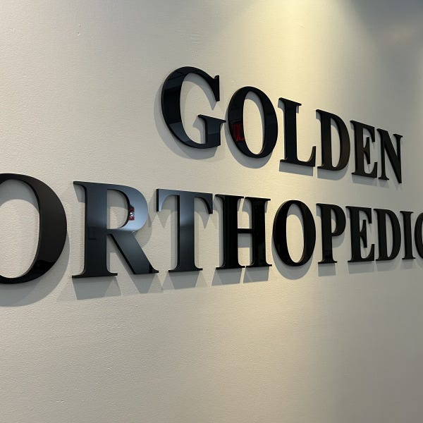 Golden Ortho Dimensional Lettering