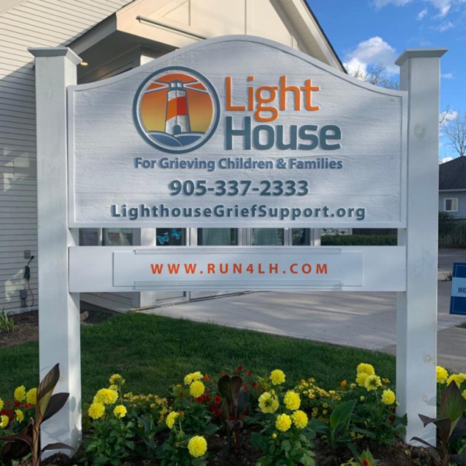 Monument Sign for The Lighthouse for Grieving Children