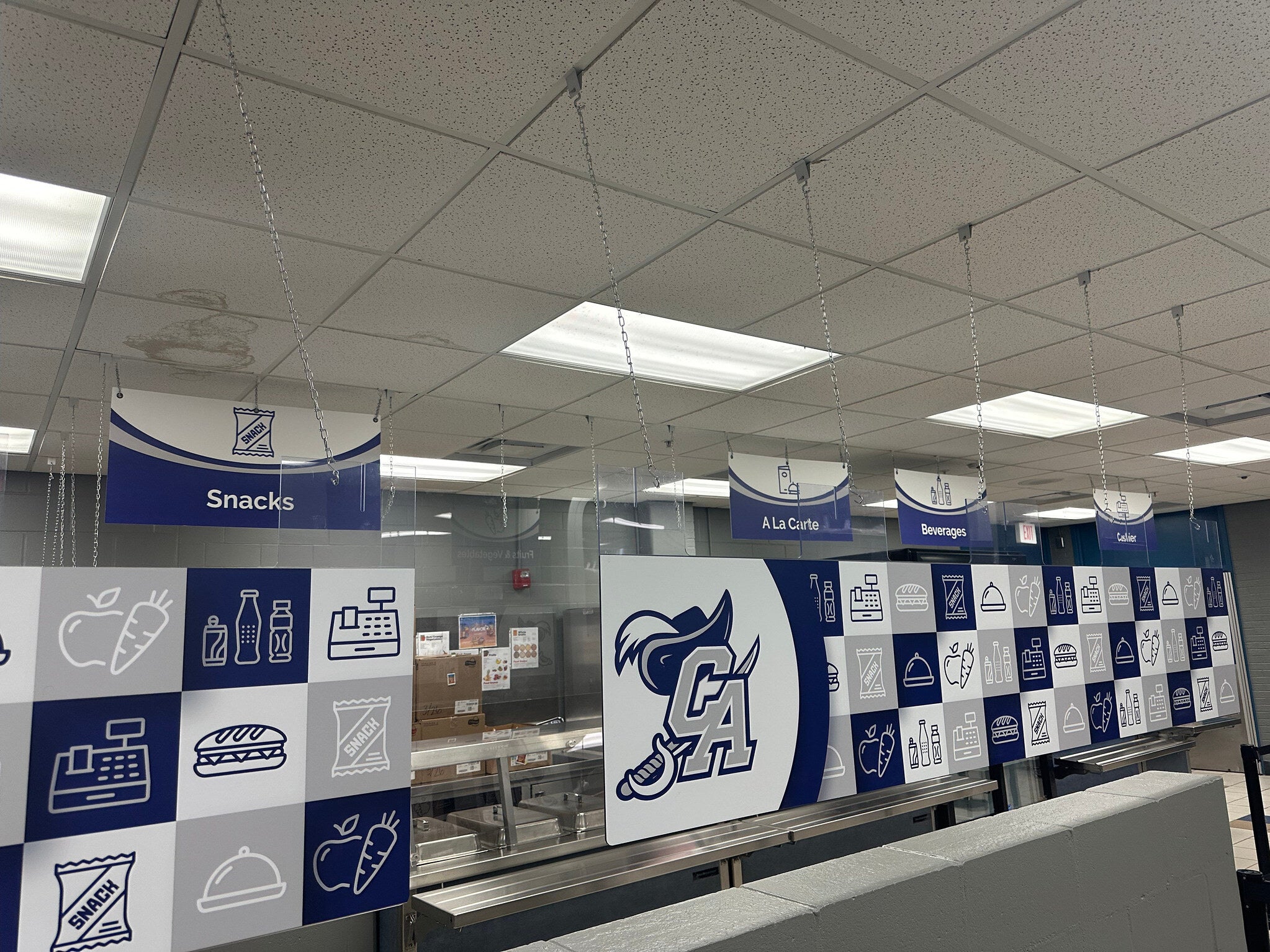 Signage Extravaganza in the Carman-Ainsworth School Kitchens