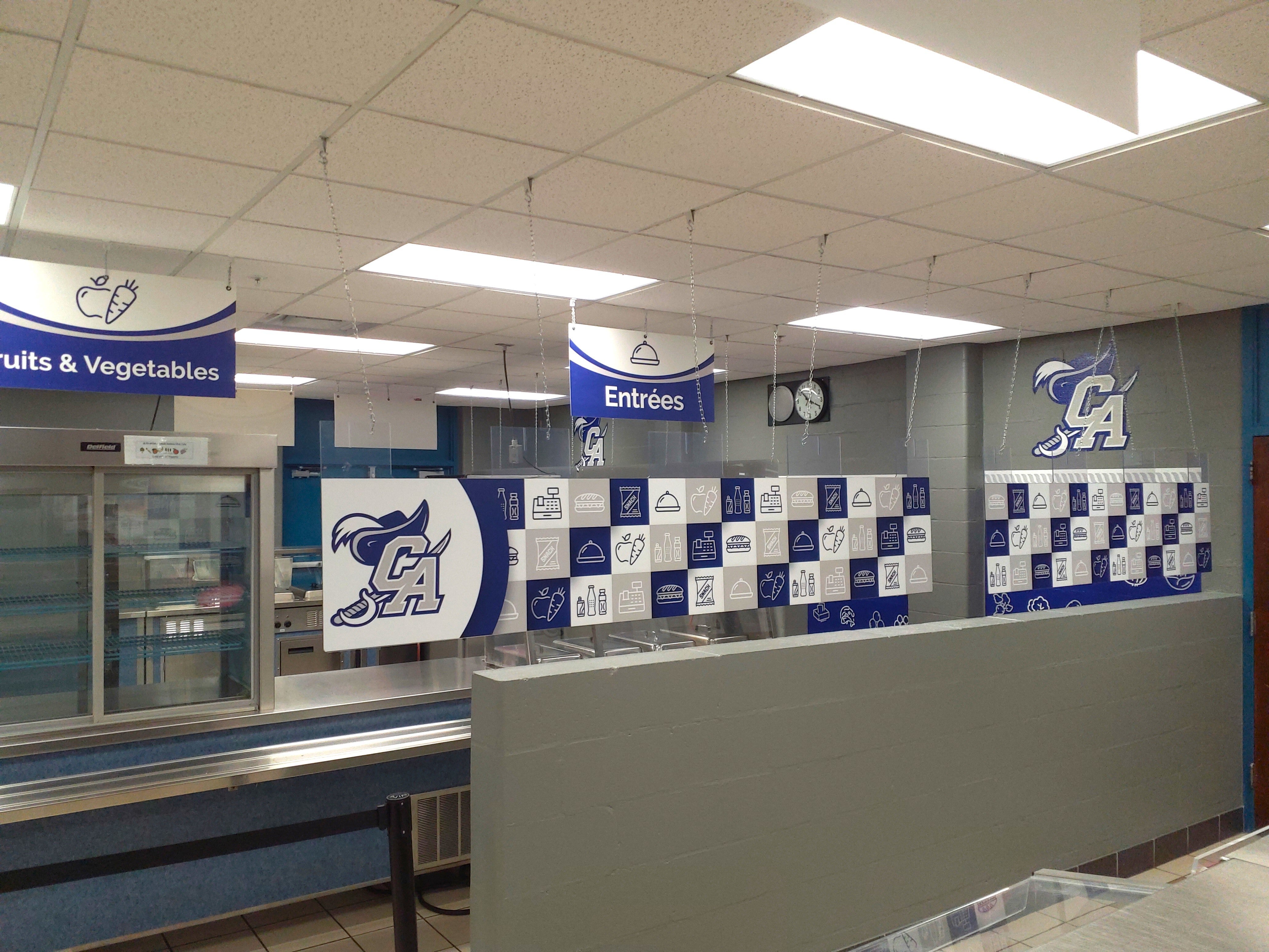 Signage Extravaganza in the Carman-Ainsworth School Kitchens