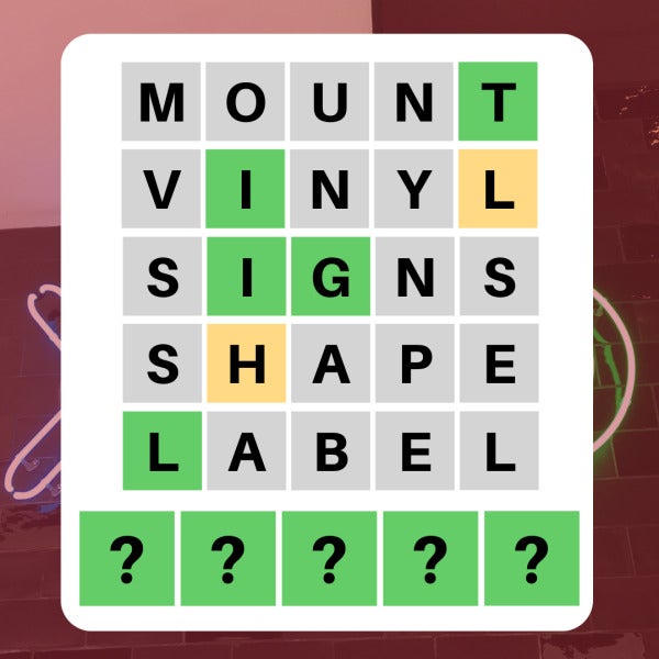 Calling All Wordle Lovers! | Signarama North Sydney